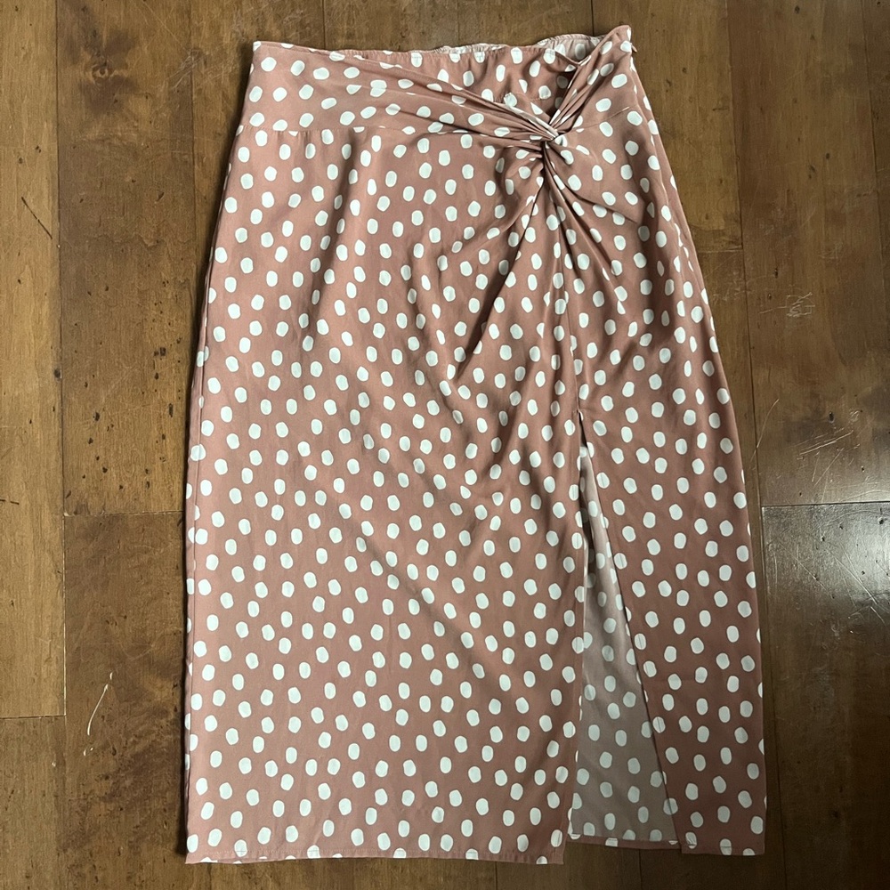 Abercrombie & Fitch Pink Polka Dot Pencil Skirt